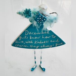 Department 56 Blue December ceramic ornament 2005 Sandra Magsamen Calendar Gals